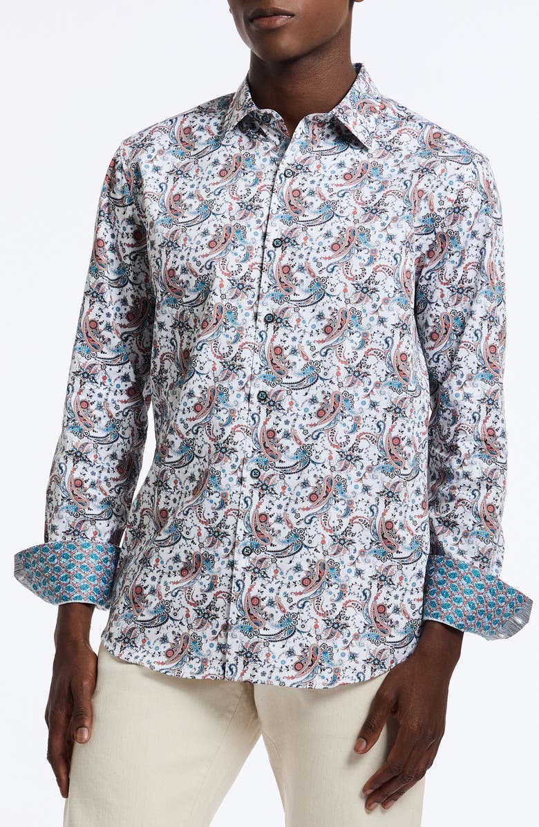 Robert Graham Kylo Cotton Button-Up Shirt, Main, color,