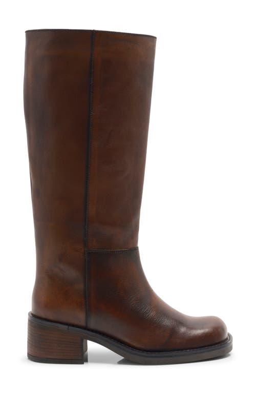 Free People Dana Distressed Pull On Boots Cognac In Brown