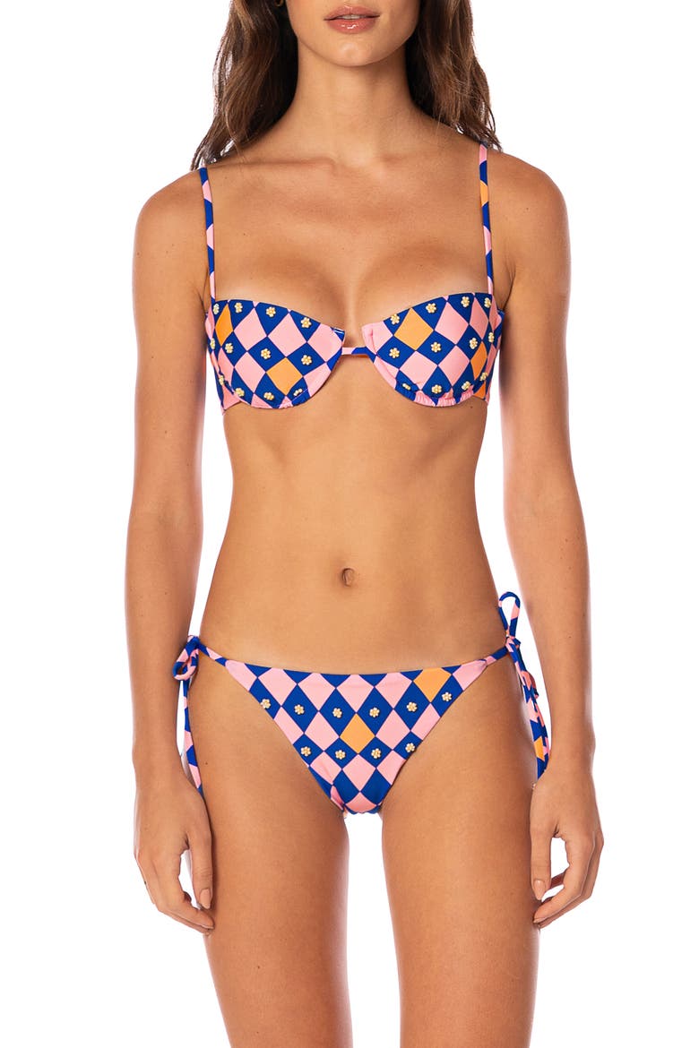 Like a Diamond Amatista Reversible Underwire Bikini Top, Alternate, color, PINK OVERFLOW