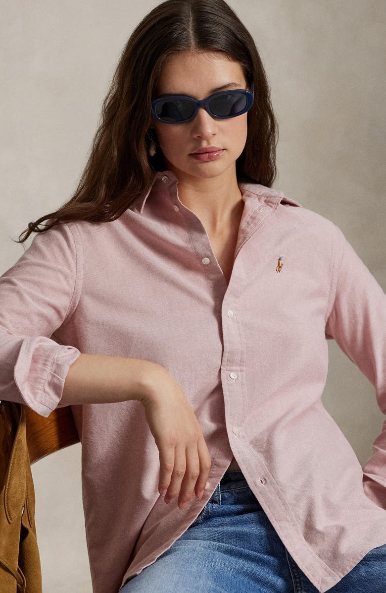 Polo Ralph Lauren Oxford Cotton Button-Up Shirt, Alternate, color, Adirondack Berry