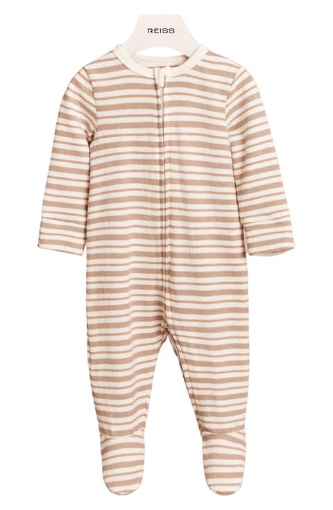 Chance Stripe Cotton Footie (Baby)