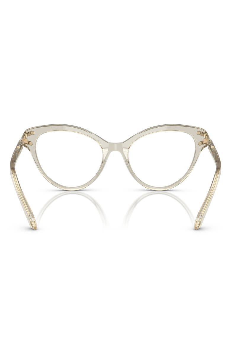 Swarovski 55mm Cat Eye Optical Glasses, Alternate, color, Beige