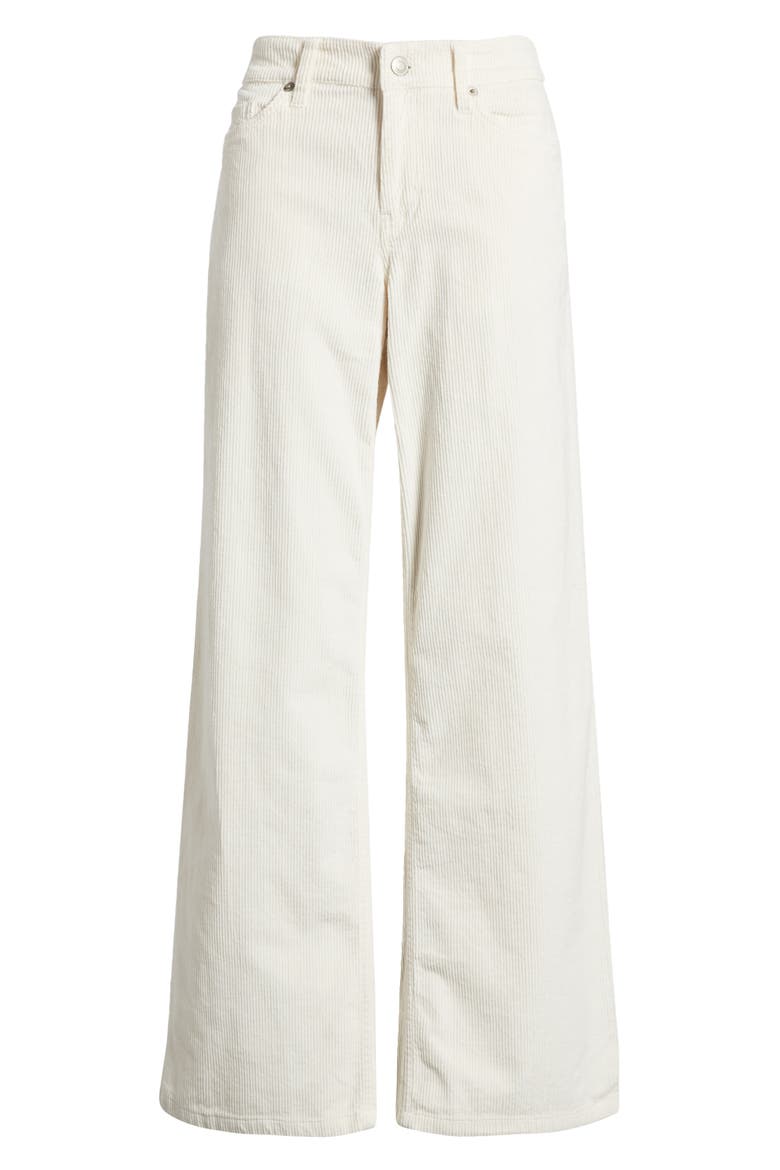 Corduroy Wide Leg Jeans, Alternate, color, WHITE WHISPER