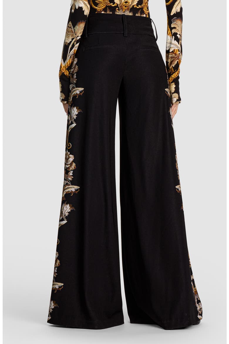 Olivia Wide Leg Pants, Alternate, color, NOIR ELEGANCE OFF WHITE