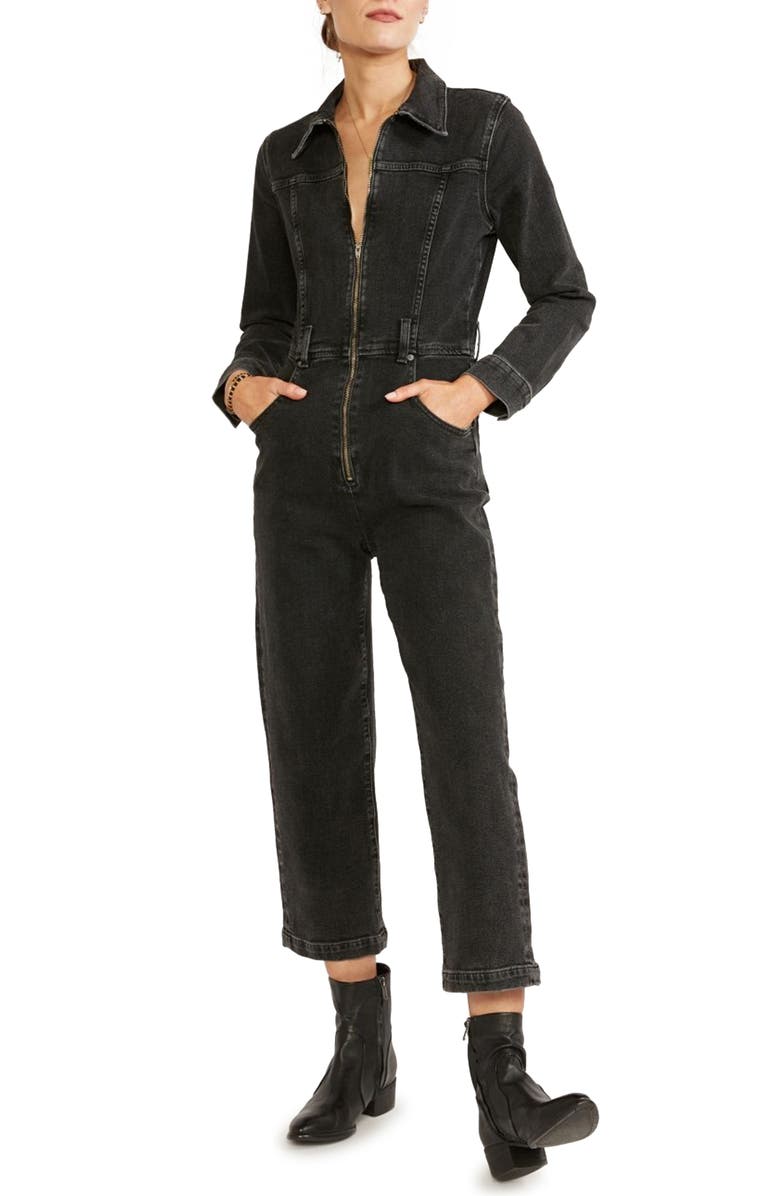 ÉTICA Farrah Zip Denim Jumpsuit, Main, color, 