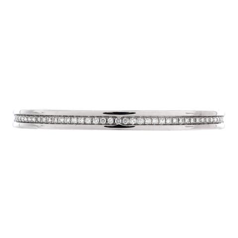 B.Zero1 Cuff Bracelet 18K White Gold with Pave Diamonds