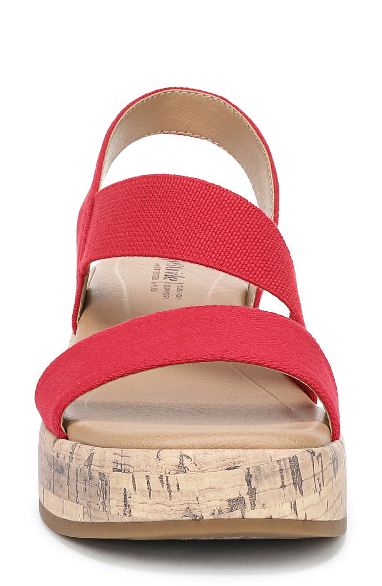 Odette Sandal, Alternate, color, FIRE RED