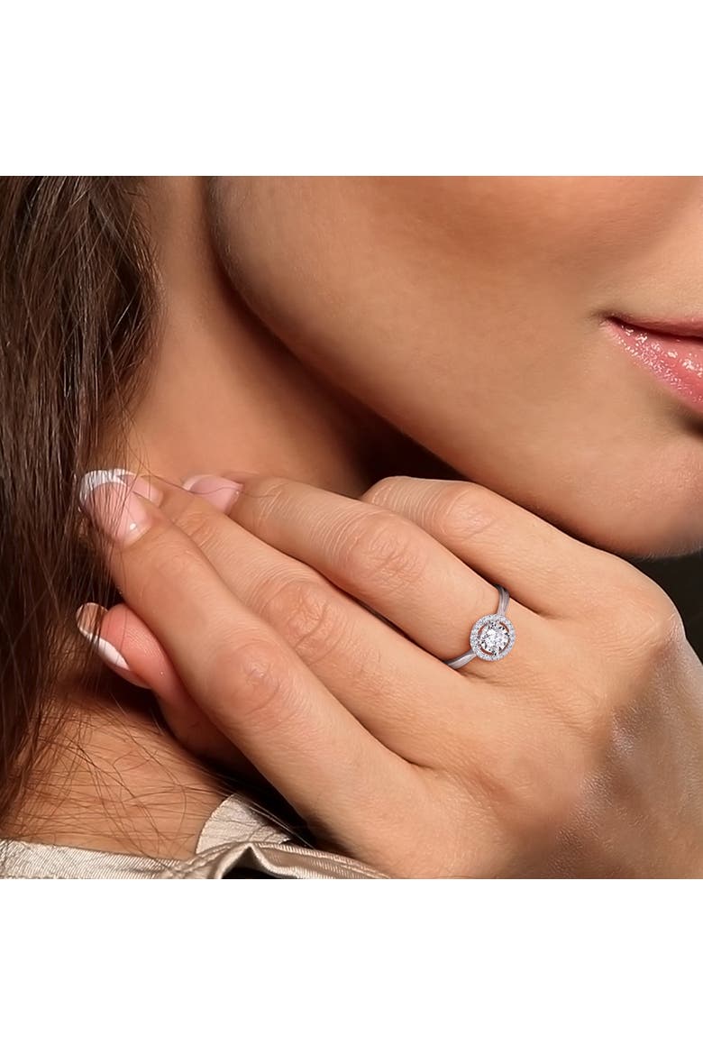 Lab-Grown Diamond Floating Halo Ring 14k, Alternate, color, White Gold