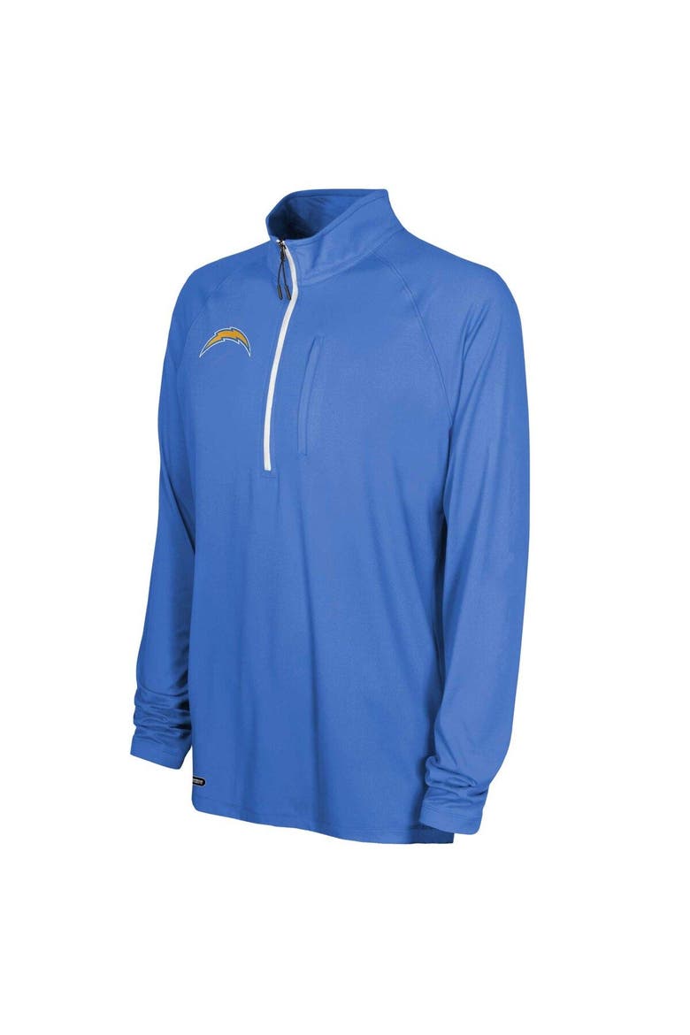 Men's Powder Blue Los Angeles Chargers Combine Authentic Raglan Quarter-Zip Top, Alternate, color, Powder Blue