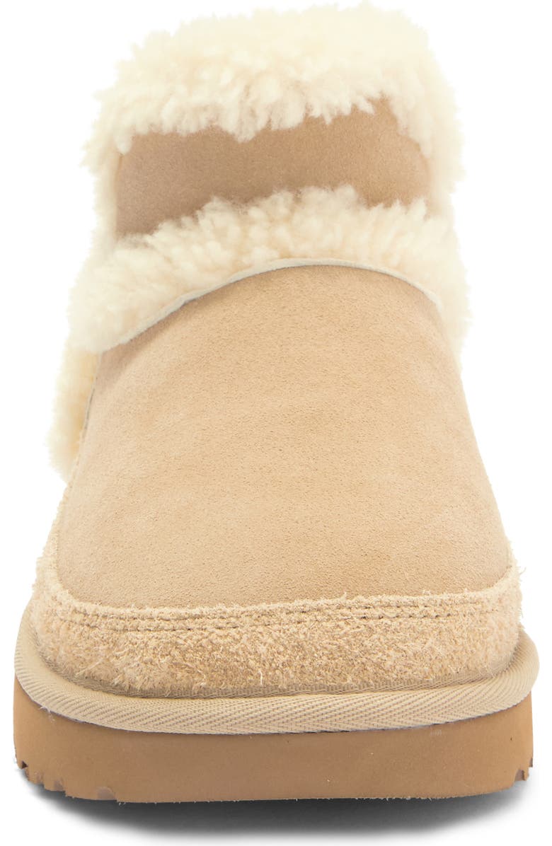 UGG<sup>®</sup> Classic Ultra Mini Spillseam Genuine Shearling Bootie, Alternate, color, Mdsd