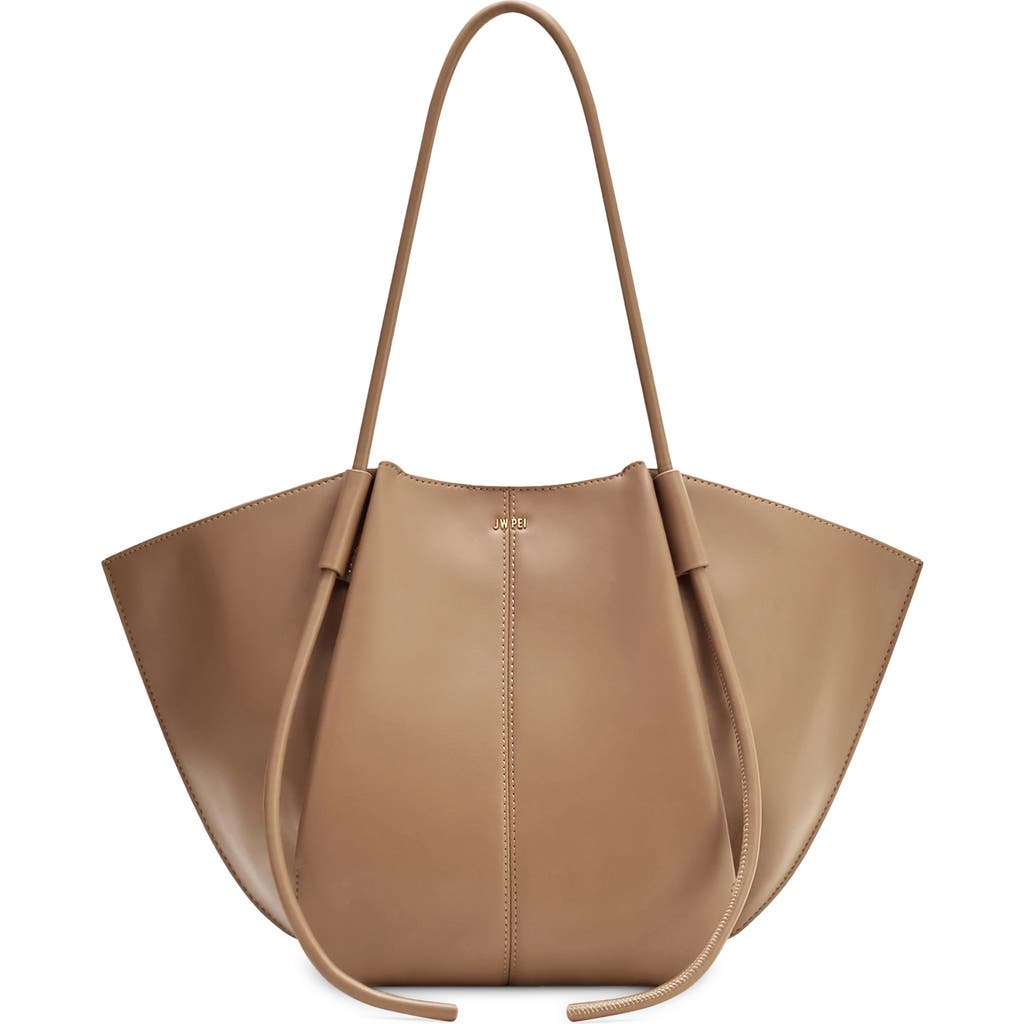 JW PEI Nala Faux Leather Wide Tote in Clay Brown at Nordstrom