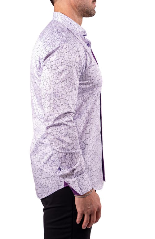 Maceoo Einstein Resistance0300 White Button-up Shirt In Purple