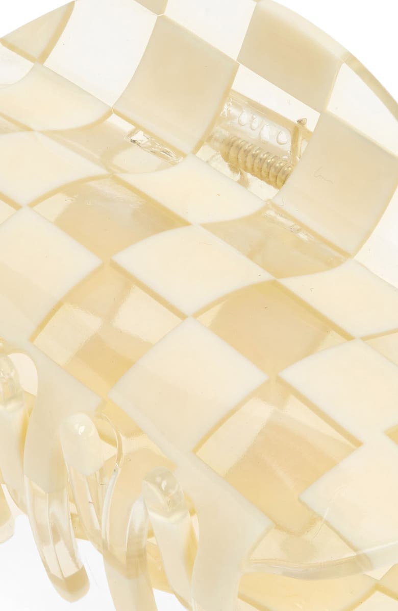 Chunks Checker Claw Clip, Alternate, color, Clear And Ivory