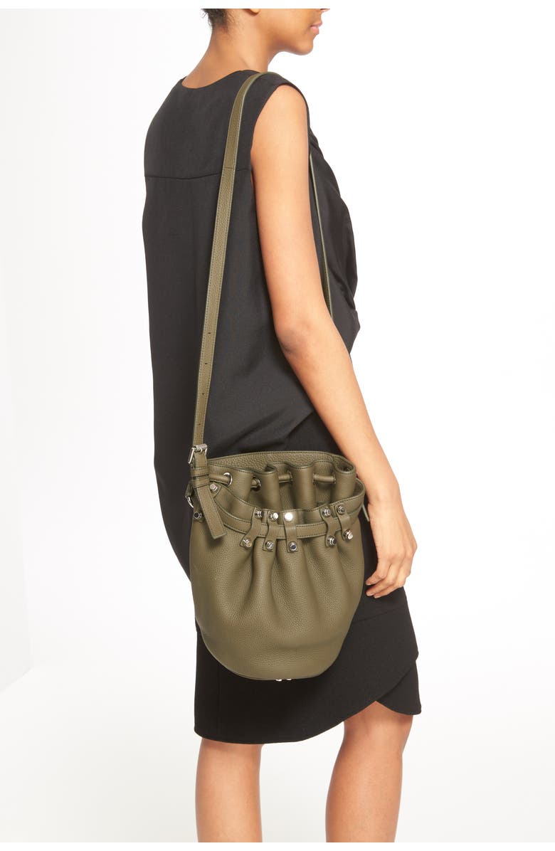 Alexander Wang 'Small Diego - Nickel' Leather Bucket Bag, Alternate, color,