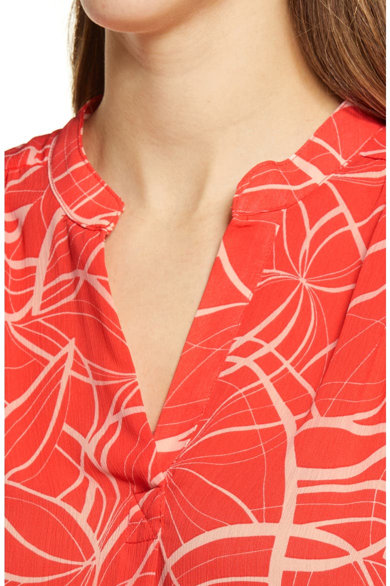 Swirl Movement Blouse, Alternate, color, CORAL BLAZE