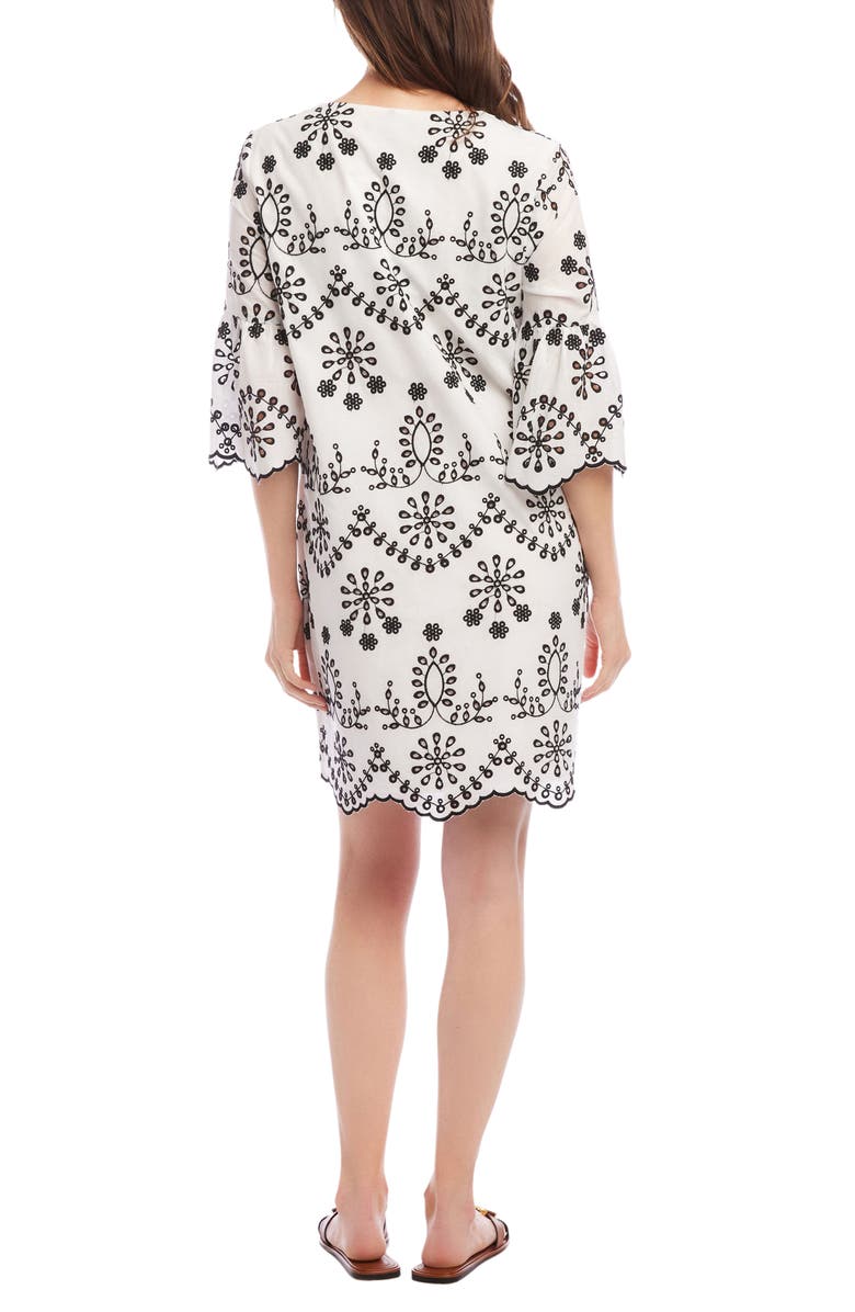 Karen Kane Cotton Eyelet Dress, Alternate, color, 