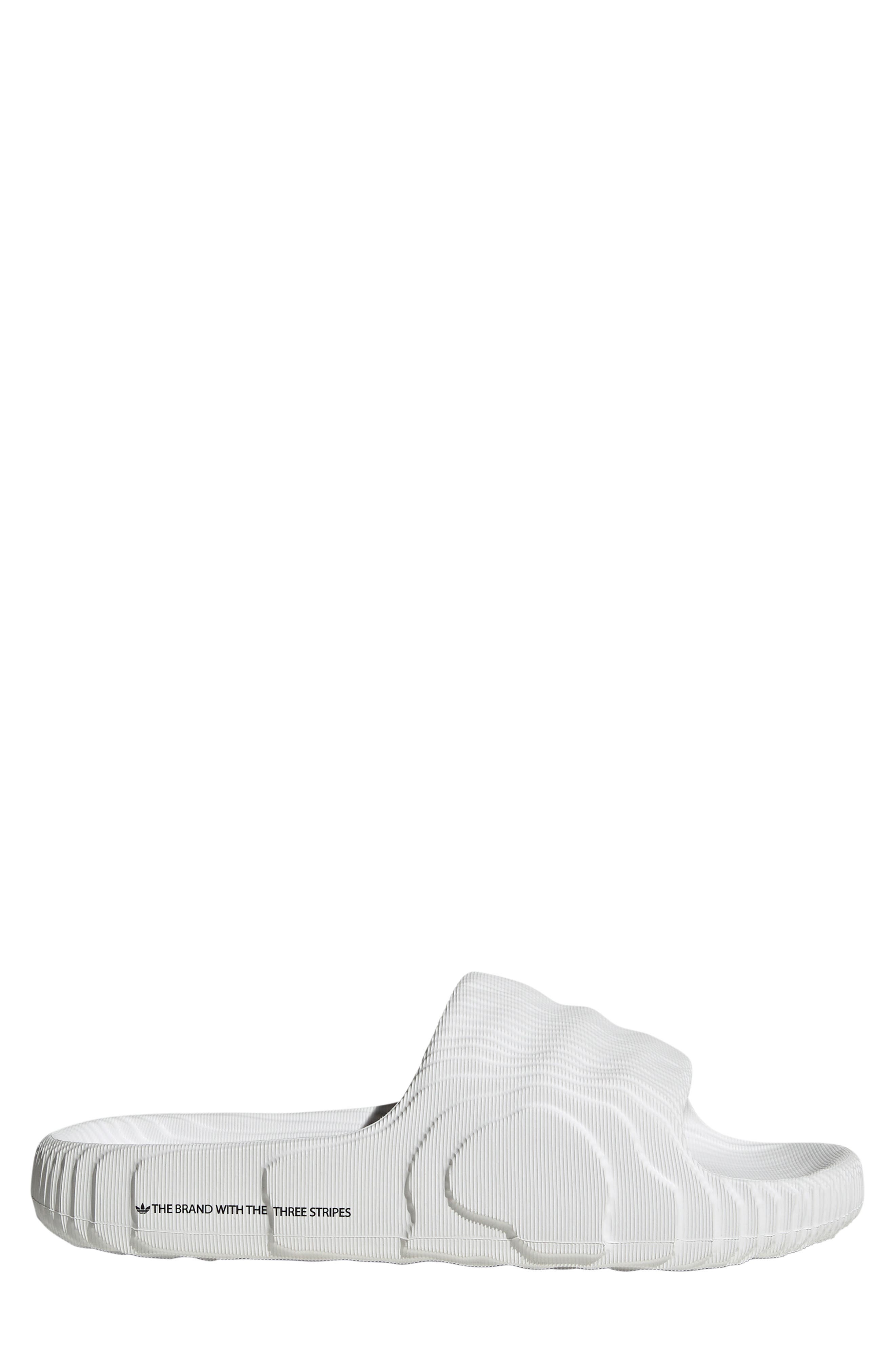 Adilette Sport Slide Sandal, Main, color, WHITE/ WHITE/ BLACK