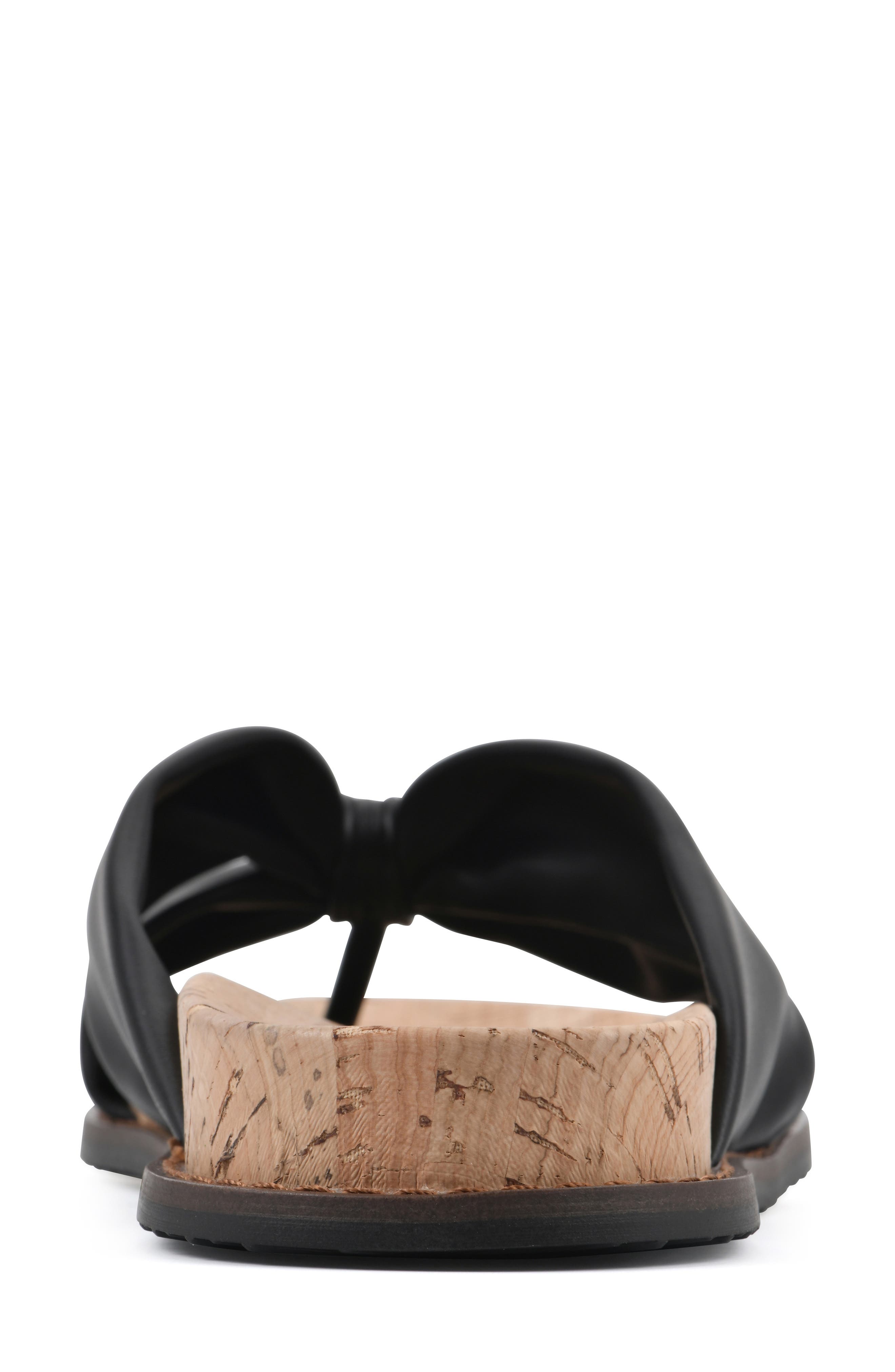 Malanga Thong Sandal, Alternate, color, BLACK/ SMOOTH