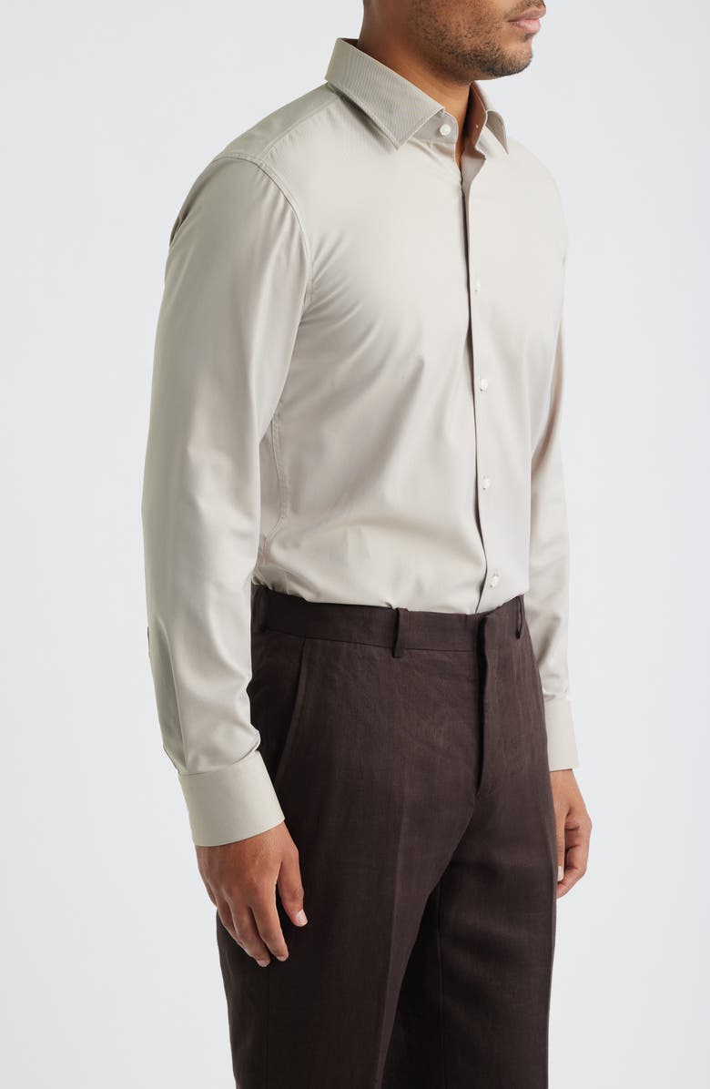 BOSS P Hank Slim Fit Dress Shirt, Alternate, color, Open Beige