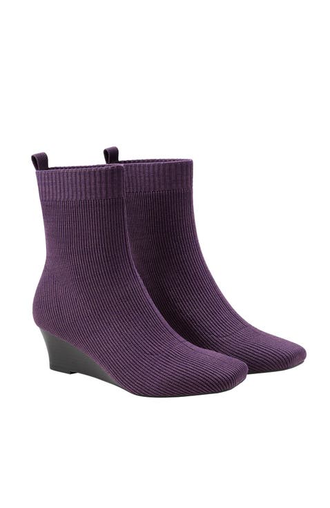 Margot Wedge Bootie Square-Toe Water-Repellent Boots