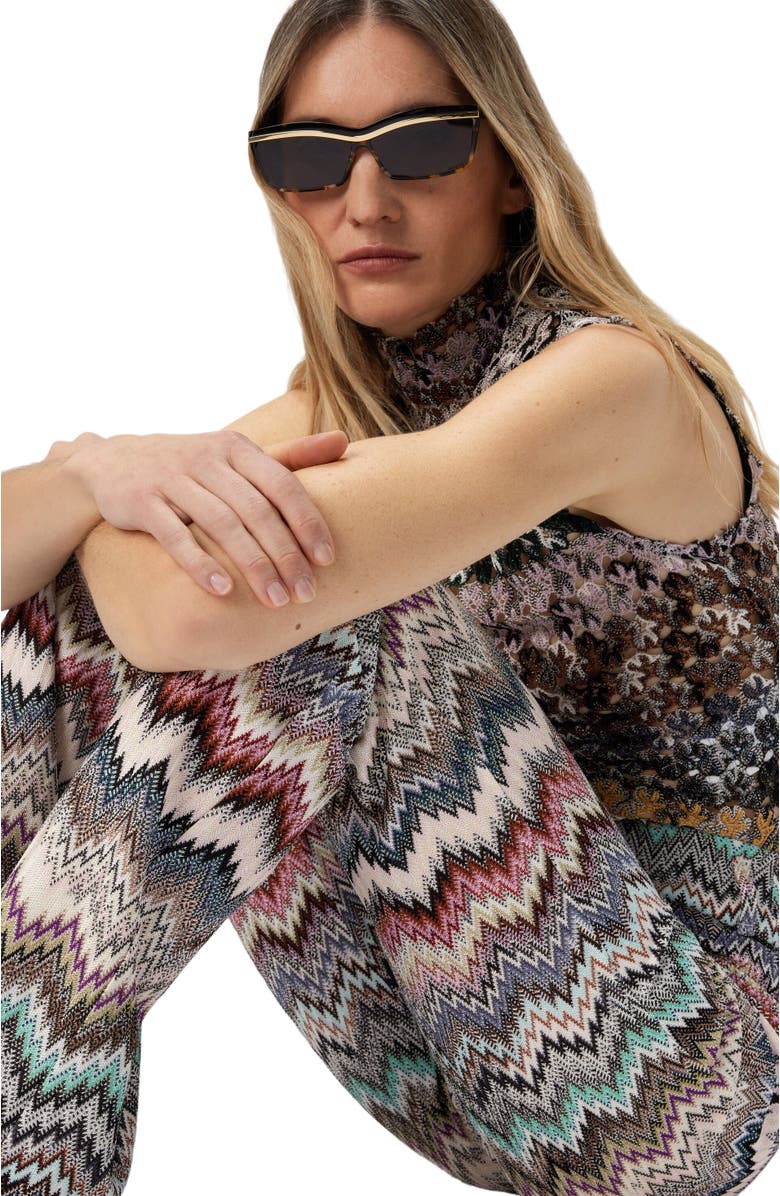 Missoni Flare Pants With Snake Pattern, Alternate, color, Multicoloured