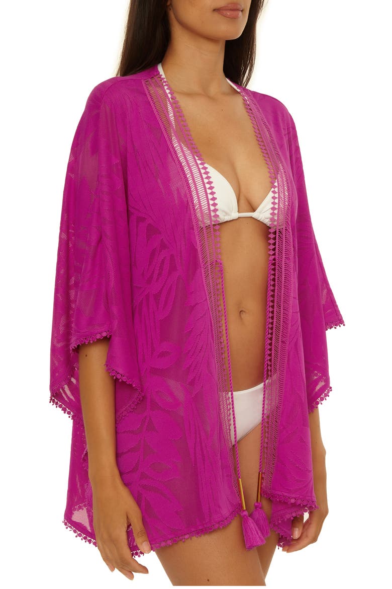Catamaran Tassel Tie Cover-Up Tunic, Alternate, color, AZALEA