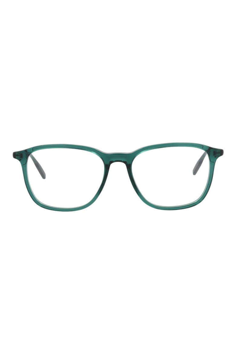 52mm Square Optical Glasses, Main, color, GREEN TRANSPARENT