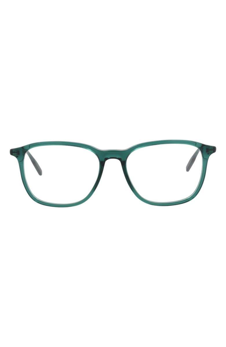 Montblanc 52mm Square Optical Glasses, Main, color, Green Transparent