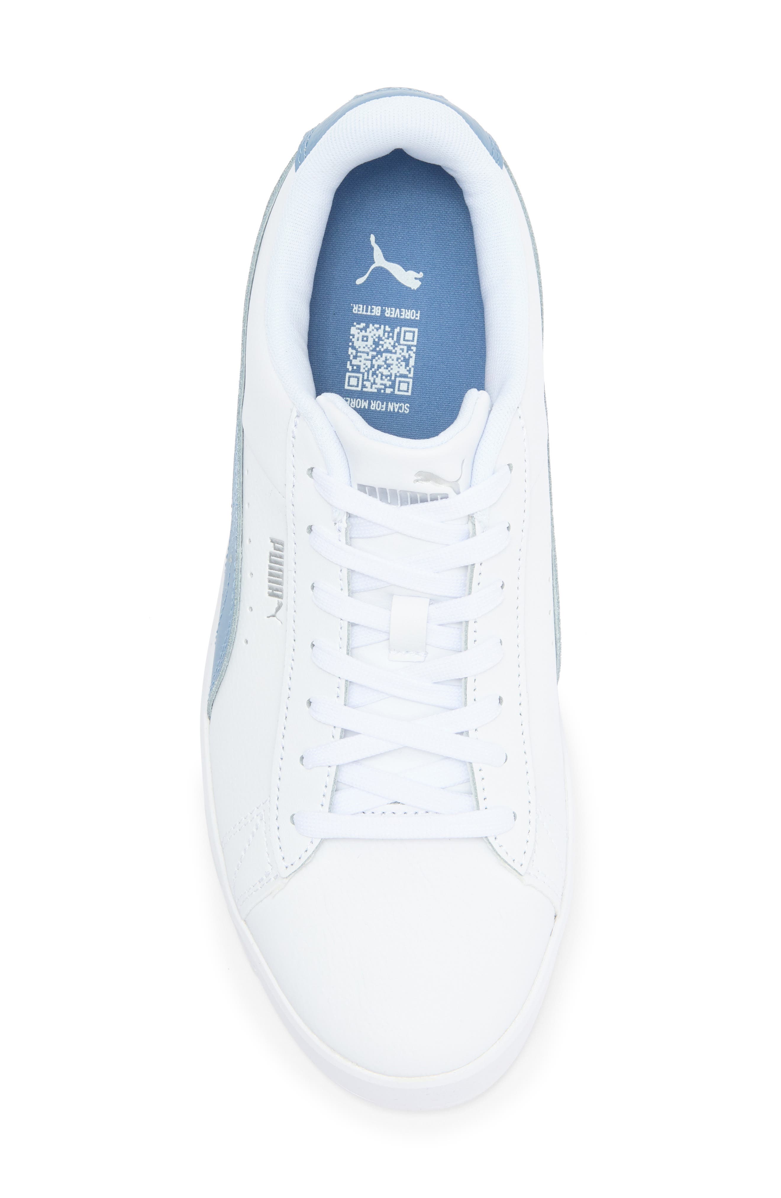 PUMA Jada Classic Sneaker, Alternate, color, Puma White-Zen Blue- Silver