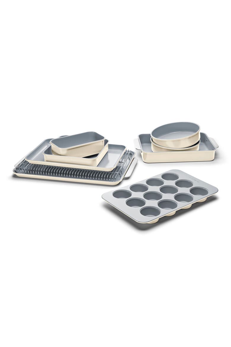11-Piece Nontoxic Ceramic Bakeware Set, Main, color, CREAM