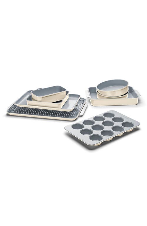 CARAWAY 11-Piece Nontoxic Ceramic Bakeware Set in Cream 