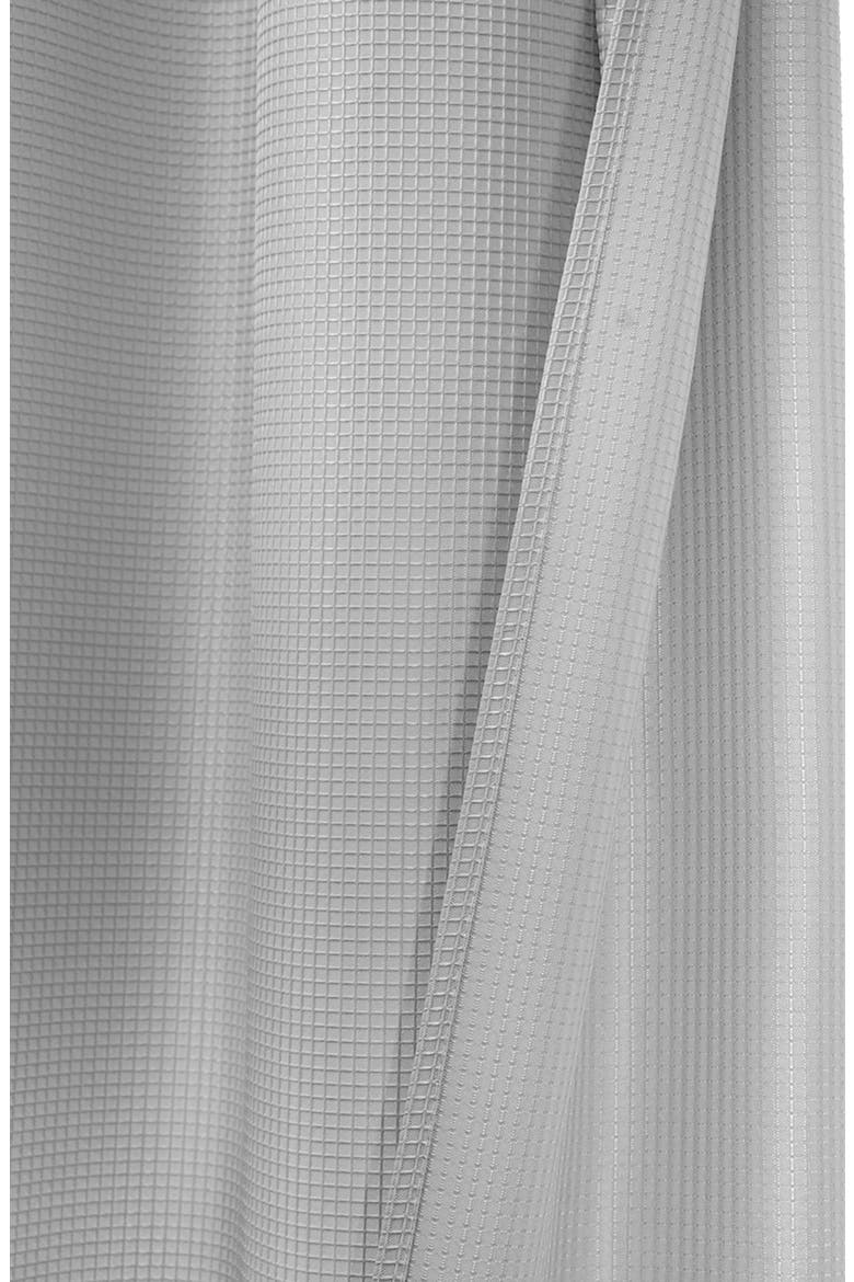 Hotel Collection Waffle Shower Curtain, Alternate, color, SILVER