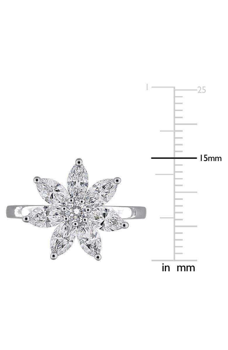 Julianna B. 1-1/2 CTW Lab-Grown Diamond Flower Ring 14k, Alternate, color, 