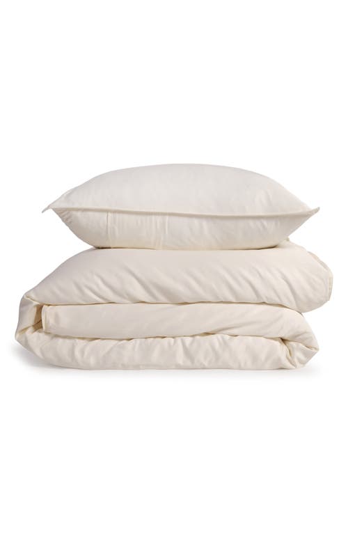 Pom Pom At Home Parker Bamboo 3-piece Duvet Cover Set In Ivory
