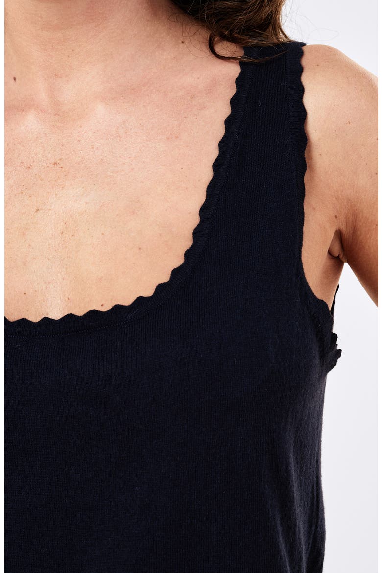 Cotton & Cashmere Fine Knit Tank, Alternate, color, DEEP NAVY