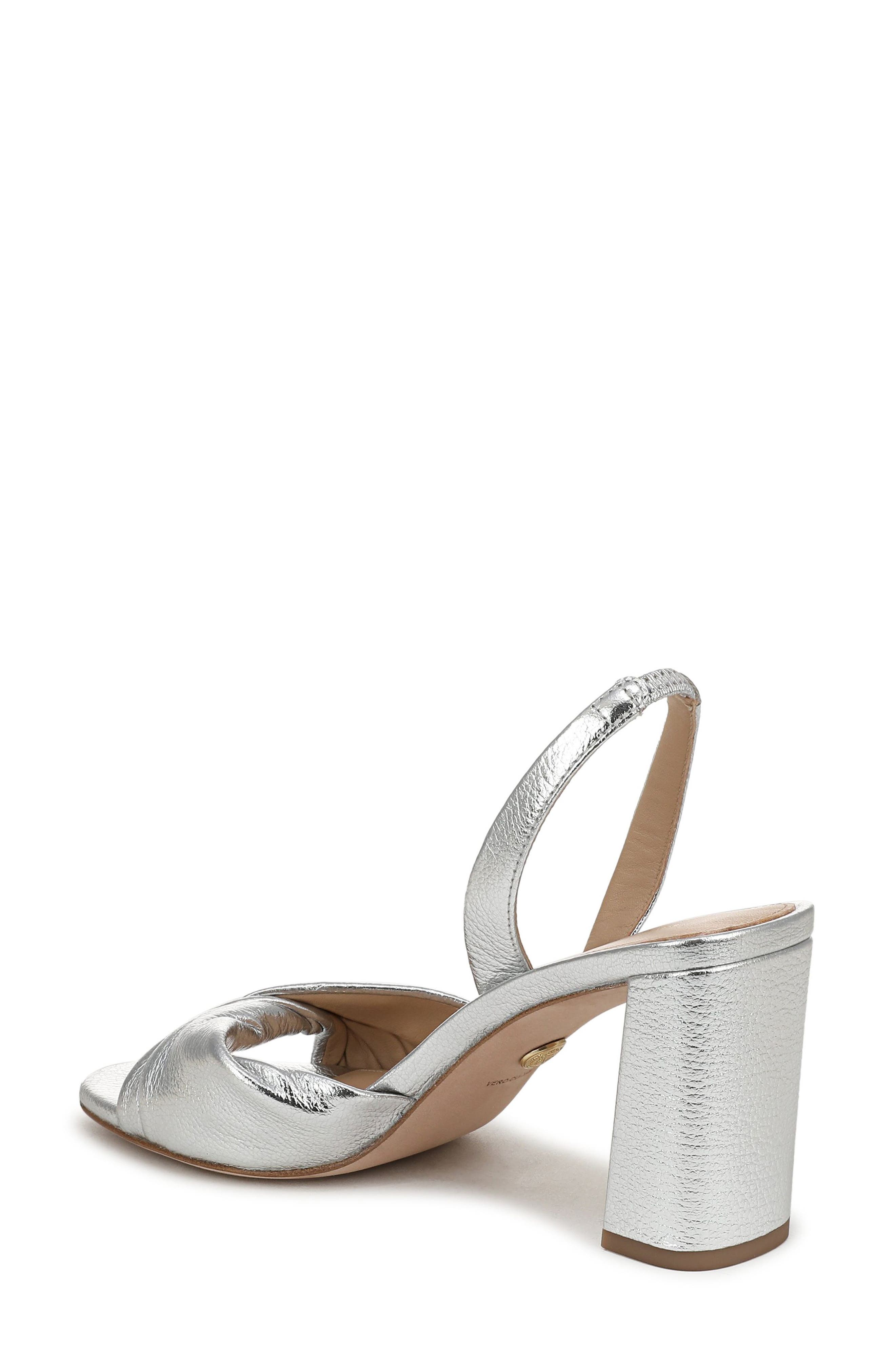 Veronica Beard Tullia Slingback Sandal, Alternate, color, Silver