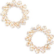 Tasha Baguette Crystal Open Earrings