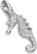 David Yurman Seahorse Amulet in Sterling Silver with Diamonds, 22mm