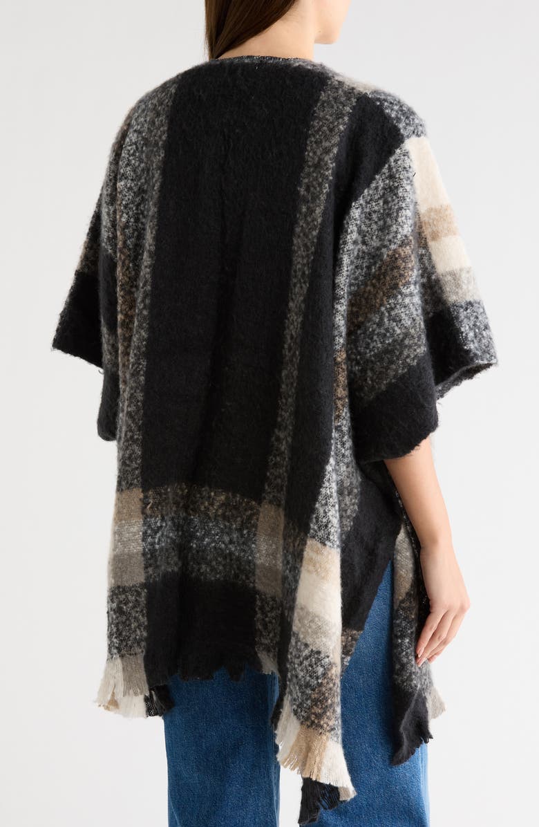 Nine West Luxe Plaid Topper, Alternate, color, 