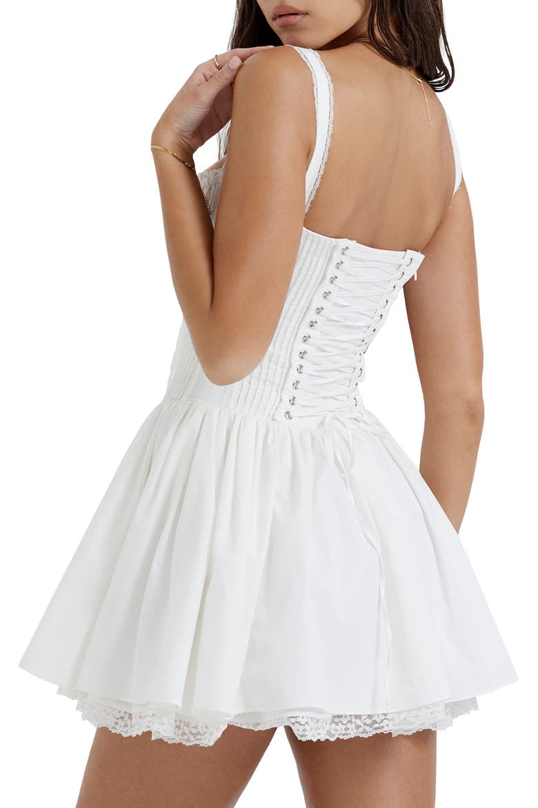 Corset Minidress, Alternate, color, WHITE