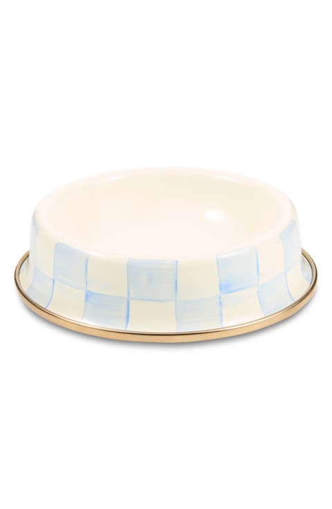Sky Check Small Pet Dish