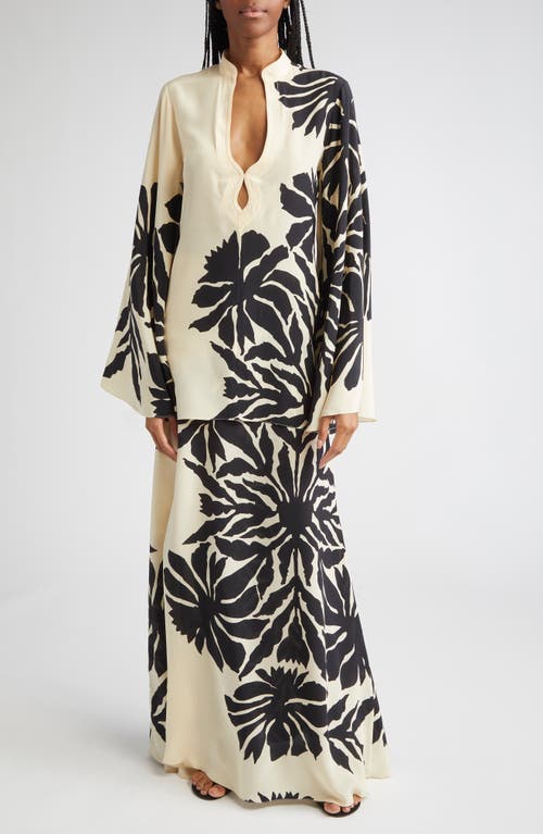 Johanna Ortiz Historical Influences Silk Maxi Skirt In Multi