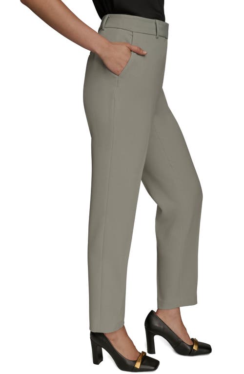 Donna Karan New York Flat Front Straight Leg Pants In Gray