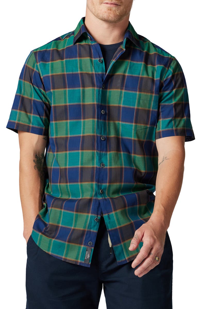 Rodd & Gunn Spring Grove Check Original Fit Short Sleeve Cotton Button-Up Shirt, Main, color, 
