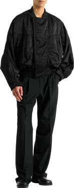 Balmain bomber jacket in textured nylon
