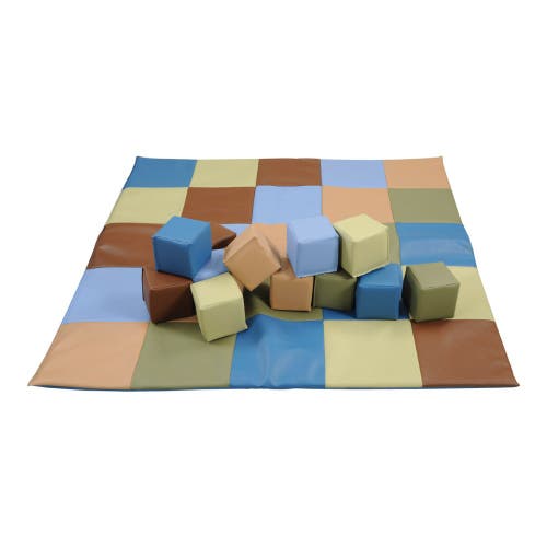 Kaplan Early Learning Company Woodland Patchwork Natural Colored Toddler Blocks In Multi