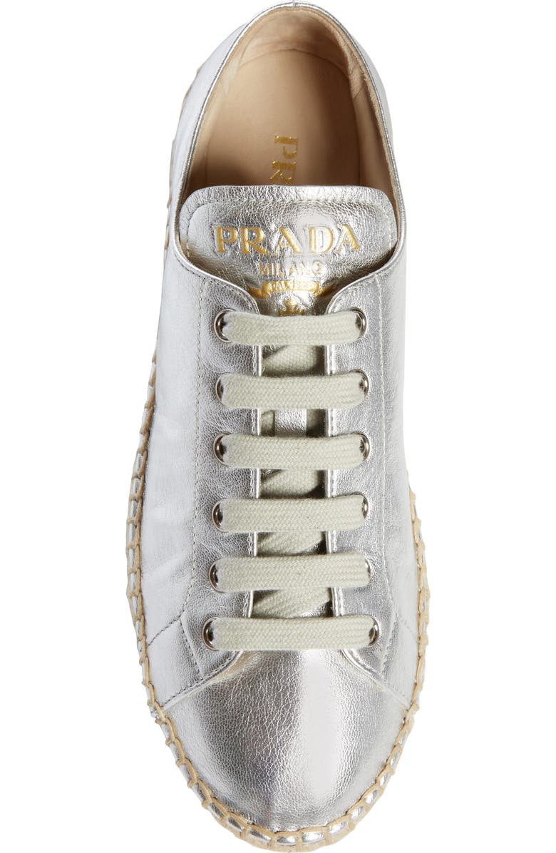 Prada Platform Espadrille Sneaker, Alternate, color,