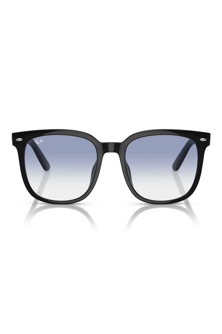 57mm Gradient Square Sunglasses, Main, color, BLACK