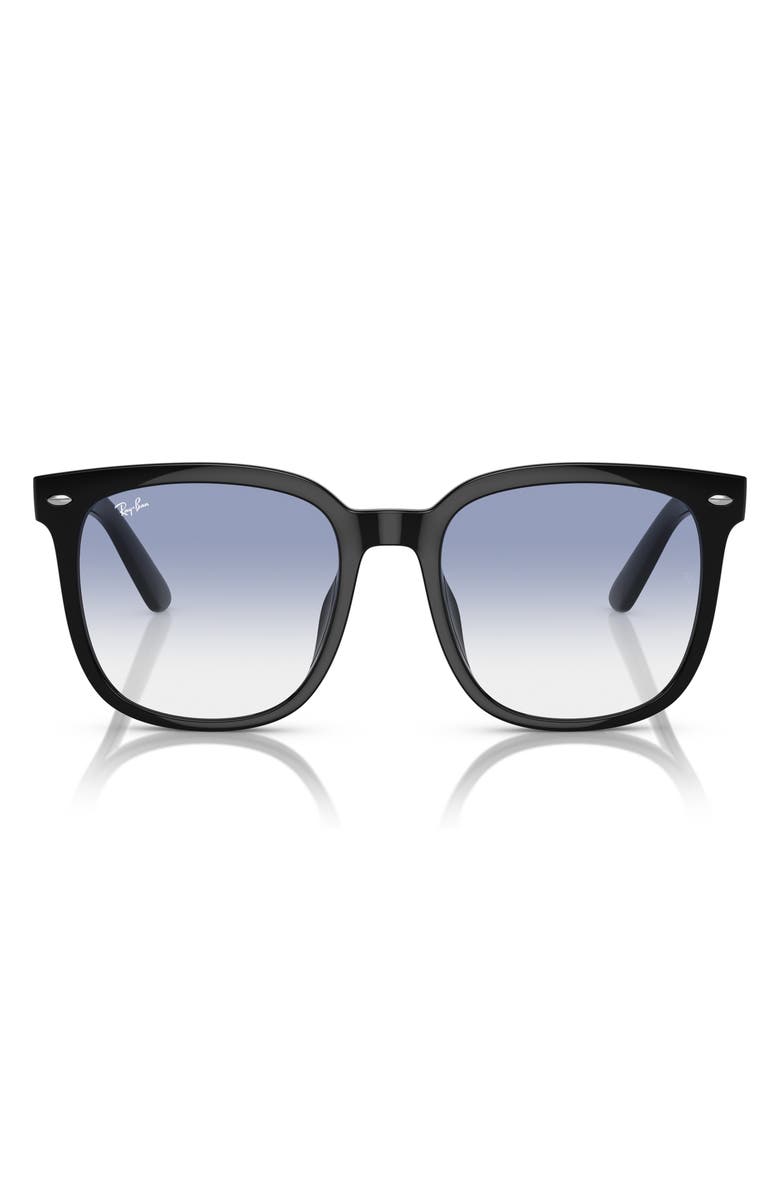 Ray-Ban 57mm Gradient Square Sunglasses, Main, color, Black