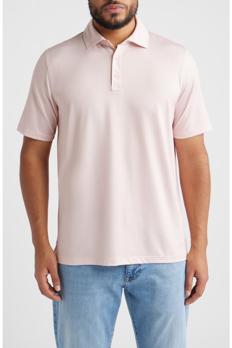 XC Ace Performance Polo, Main, color, ORANGE/ WHITE GINGHAM